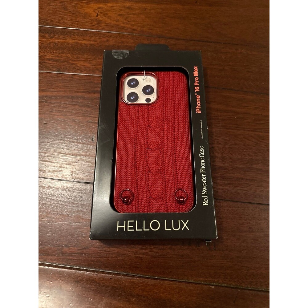 Hello Lux brand Red Sweater Phone Case  Apple iPhone 16 Pro Max